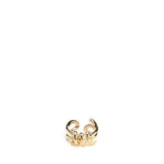 Maison Margiela Knot Ring - female - MM6 Maison Margiela - Earrings - Yellow - M - Accessories