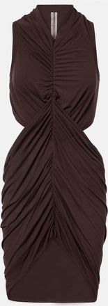 Rick Owens Sunpeel cutout gathered minidress