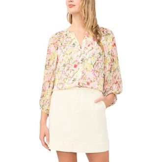 Vince Camuto Floral Button-Up Shirt in Raspberry Sorbet at Nordstrom, Size Medium