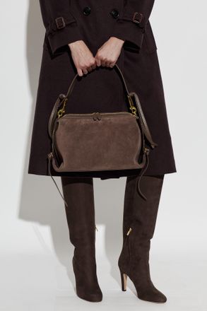 Yuzefi Suede Bento Bag, Womens, Brown