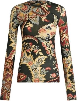 Etro Stijlvolle Trui - Dames - Longsleeves - Veelkleurig - S - Wol - Tops