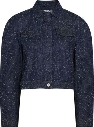 Jacquemus La Veste De-nimes Ovalo Denim Jacket - Navy - 38 (UK10 / S)