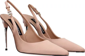 Dolce & Gabbana Satin High Heel Pump - Beige
