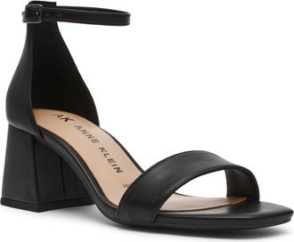 Anne Klein Mika Sandal in Black Pu at Nordstrom Rack, Size 8.5