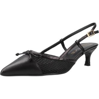 Unisa IVEN Womens Peeptoes & Sling Pumps in Black Perforated / Braided, black, 4 UK