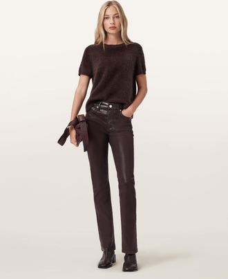 AllSaints Haldan Coated Bootcut Jeans