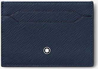 Montblanc Kompaktes Kartenetui aus Saffianoleder Sartorial 5cc Bleu Encre