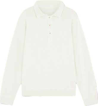 Fortela Hunting Long Sleeve Fleece Jersey Polo Shirt in Off White at Nordstrom, Size Small Eu