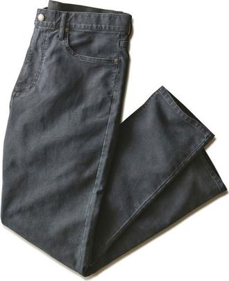 Marine Layer Flex Terry Slim Fit Five Pocket Pants in Faded Black at Nordstrom, Size 31 X 32