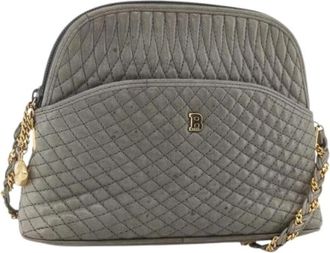 Bally Pre-owned Shoulder Bags, female, Gray, Size: ONE SIZE Pre-owned Leather Shoulder Bag