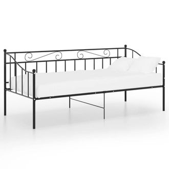 Berkfield Home Sofa Bed Frame without Mattress Black Metal 90x200 cm