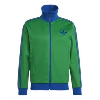 adidas FW22 Side Classic Logo Printing Jacket Asia Sizing Autumn Green IB3426