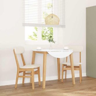 vidaXL Sedie da Pranzo con Cuscini 2 pz in Legno Massello di Hevea - Vidaxl