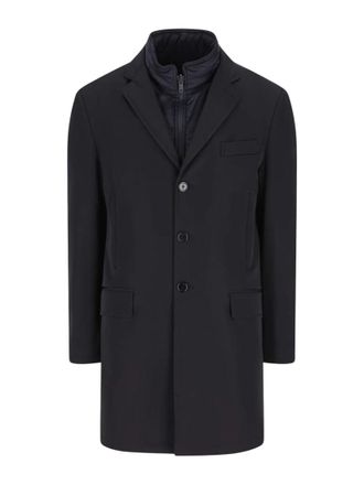 Fay Navy Blue Double Breasted Coat