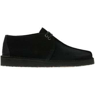 Clarks Desert Trek Suede Womens Lace Up Shoes - Black - Size:UK 6.5
