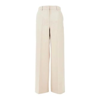 Max Mara Wide Trousers, female, Beige, Size: 2XL Flared Trousers