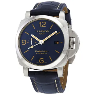 Officine Panerai Luminor GMT Automatic Blue Dial Mens Watch PAM01033