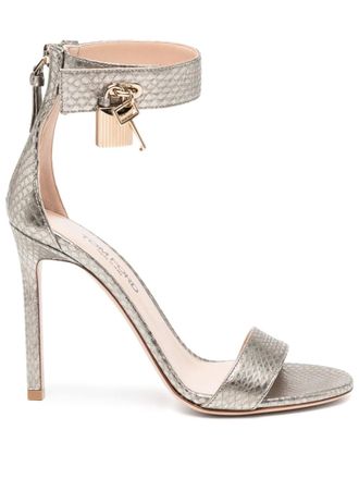Tom Ford 115 mm leren sandalen - Zilver