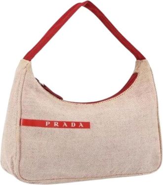 Prada Pre-owned Shoulder Bags, female, Beige, Size: ONE SIZE Pre-owned Hand Bag
