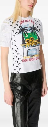 Marine Serre T-shirt con stampa - Bianco