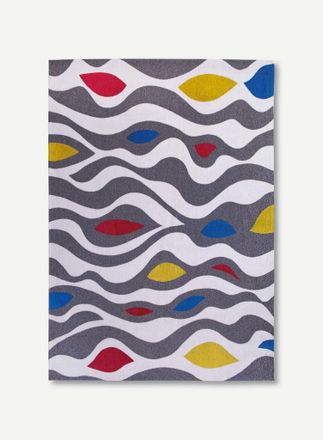 Louis De Poortere Volute Design - Alfombra Abstracta De Gallery Art - Hecha En B&eacute;lgica - Acabado A Mano - Natural Antideslizante - 100% Algod&oacute;n - Scroll - 230 X 330 Cm