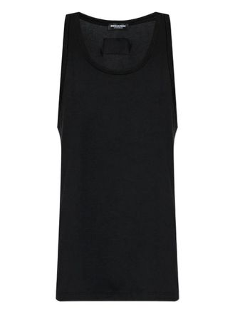 Dsquared2 logo-patch vest - men - Modal/Elastane - L - Black