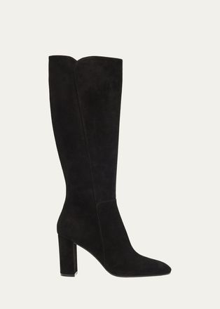Gianvito Rossi 85mm Suede Knee-High Boots