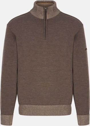 Paul & Shark MOON BADGE SOFT TOUCH 1/4 ZIP SWEATER Size: XXL, colo
