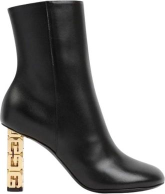 Givenchy Black Leather G Cube Ankle Boots Size 37.5