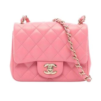 Chanel Pre-owned Mini Shoulder Bag - Dames - Pre-owned - Roze - Maat: ONE Size Leer