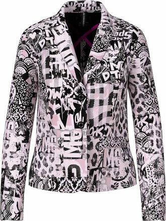 Marc Cain Jassen, Dames, Veelkleurig, M, Blazer met print en zakken