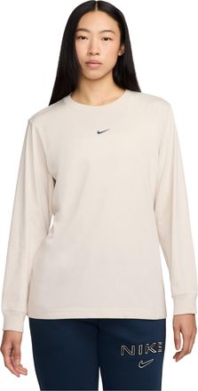 Nike Sportswear Loose Long Sleeve T-Shirt Asia Sizing Light Orewood Brown HF0772-104