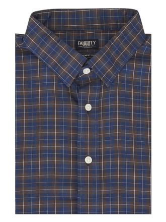 Faherty check-pattern shirt - Blauw