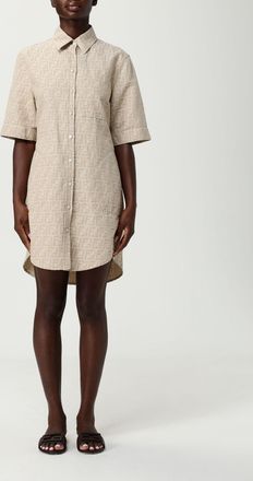 Fendi Abito chemisier Fendi in misto cotone con monogram