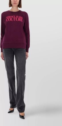 Versace Jeans Couture ribbed cuff long sleeve crew neck knitwear