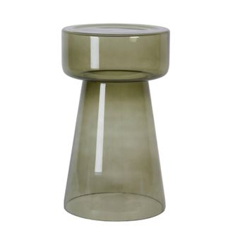 Light & Living Light&living - Mesa Auxiliar Dakwa Vidrio Gris Verde - &Oslash;30x50 Cm