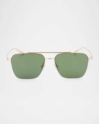 Barton Perreira Men & apos;s Armstrong Titanium Aviator Sunglasses