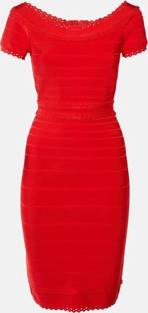 H&eacute;rve L&eacute;ger Red Jersey Aubree Midi Dress