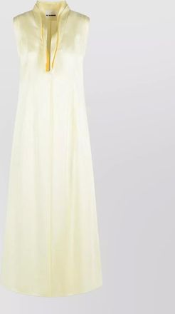 Jil Sander acetate and viscose midi dress