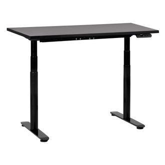 Beliani Beliani - Escritorio De Altura Regulable El&eacute;ctrico Dise&ntilde;o Moderno Patas Redondas 120 X 72 Cm Tablero Negro Soporte De Acero Negro Destinas