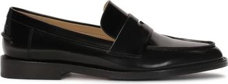 Kazar Zwarte stijlvolle halfschoenen gemaakt van graanleer - Dames - Loafers - Zwart - 37 EU - Leer - Schoenen