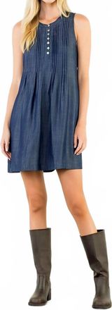 THML Clothing Denim Fall Dress In Indigo
