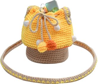 Generic Mushroom Bag For Women,Knitted Mushroom Purses | Messenger Bag,Knitted Shoulder Bag, Knitted Purse, Multifunctional Women, lemon tree, Consulte la des