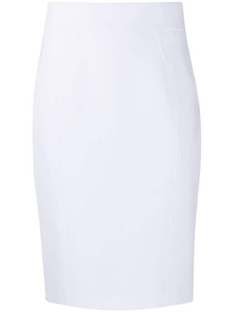 Moschino Gonna a matita a vita alta - Bianco