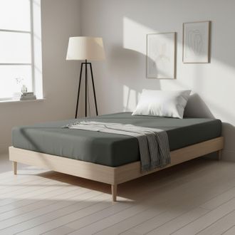 KASANOVA Lenzuolo con angoli 1 piazza e mezza grigio Young