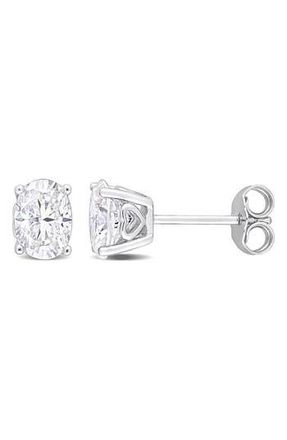 Delmar Sterling Silver Oval Lab Created Moissanite Stud Earrings at Nordstrom Rack