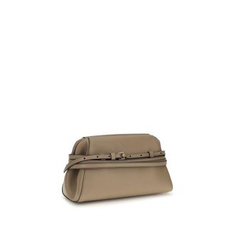 Moschino Womens Beige Goatskin Shoulder Bag