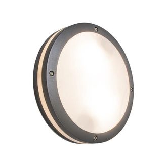 QAZQA Lampada da soffitto/parete glow - Moderno - Plastico - Grigio scuro - Tondo Max. 2 x Watt - Qazqa