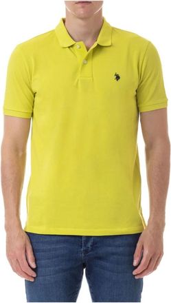 U.S.Polo Association Polo Shirt met Korte Mouwen - Heren - Polos - Geel - S - Katoen - Tops