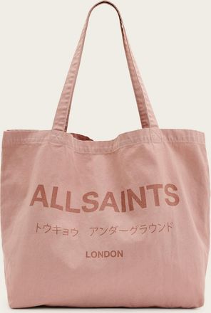 AllSaints Underground Logo Printed Tote Bag